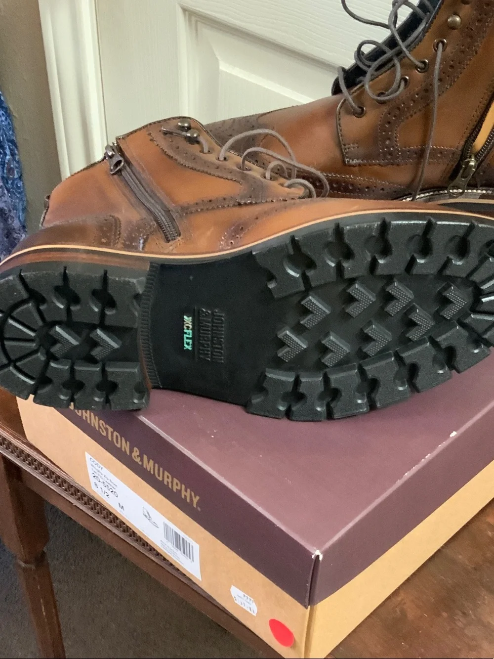 Johnston & Murphy Brown Leather Chukka Wingtip Boots. CODY 20-5520